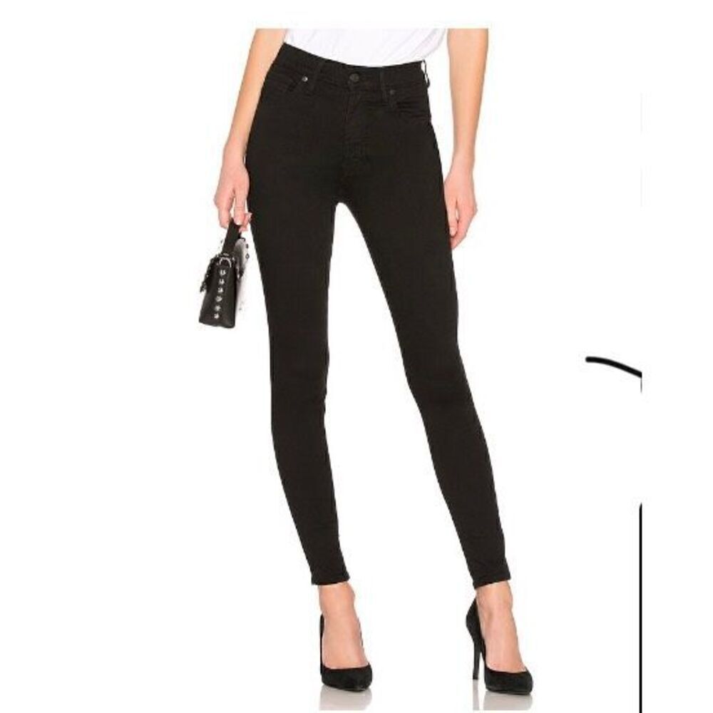 Levis Coated Mile High Super Skinny, Black 5Pocket Jeans, 25